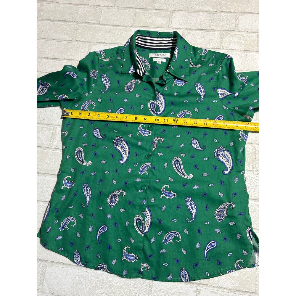 Foxcroft Paisley Pattern Button Up - image 5